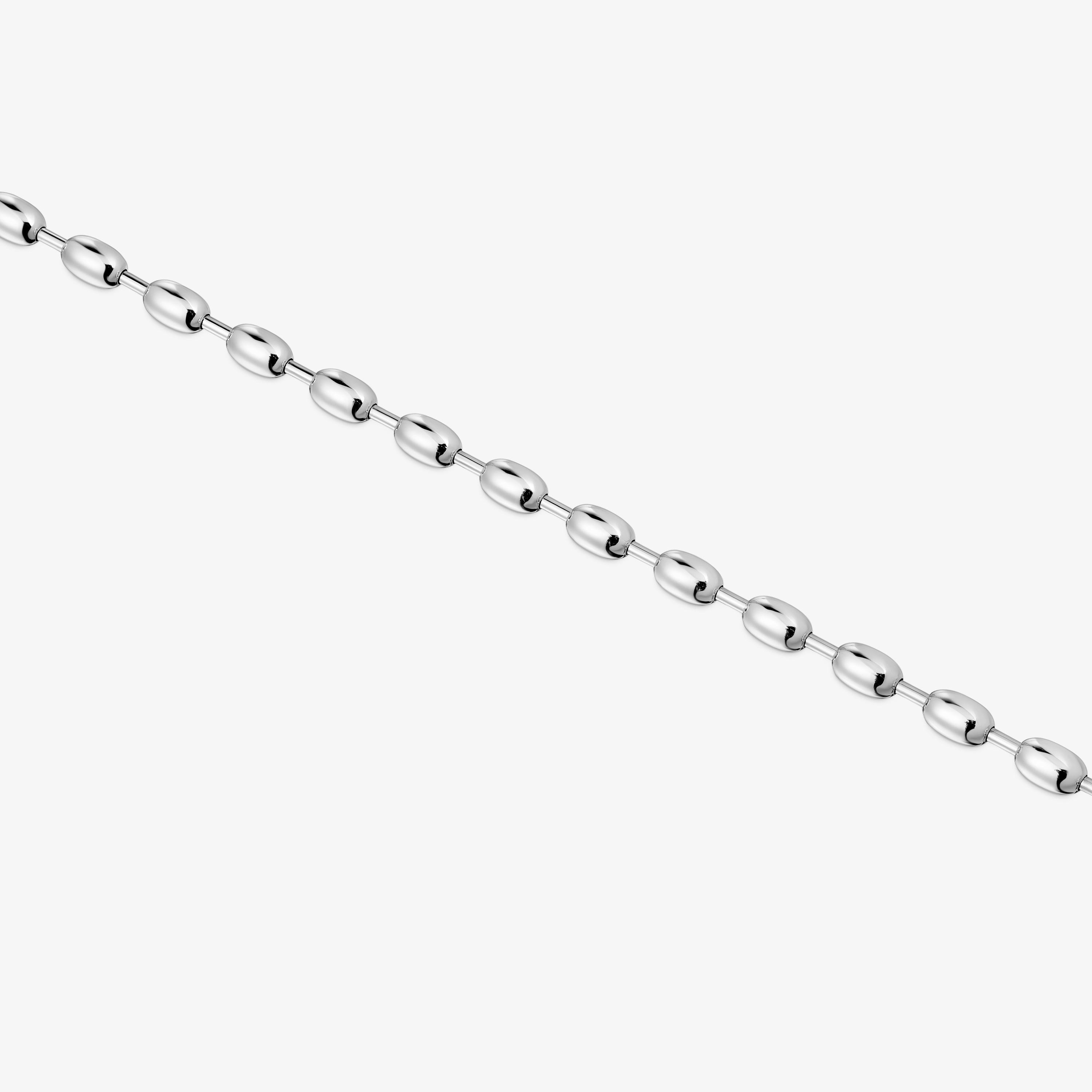 Hold Oval silver chain Bracelet with oval ball motifs