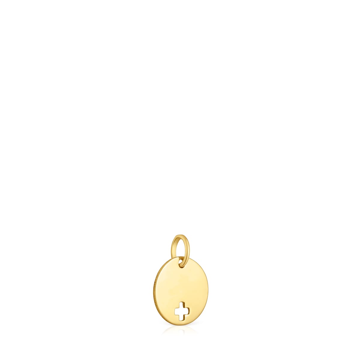 Basics medallion Pendant with cross charm with 18kt gold 