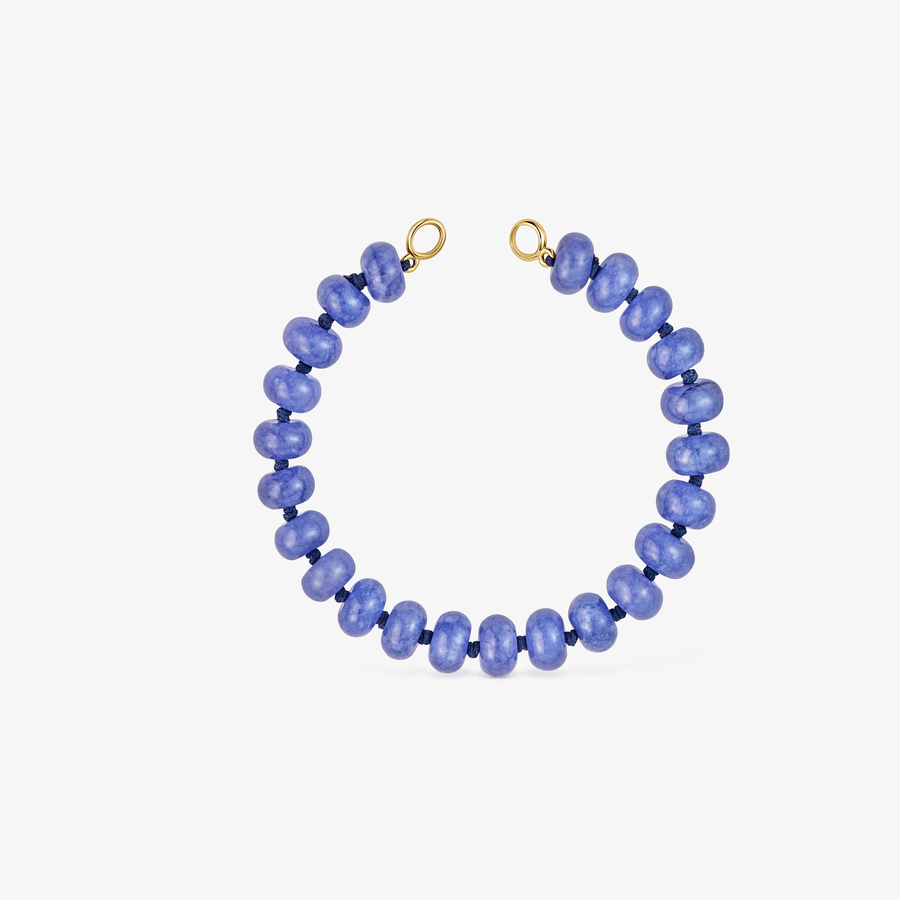 Hold Oval Bracelet with 18K gold vermeil and blue quartzite