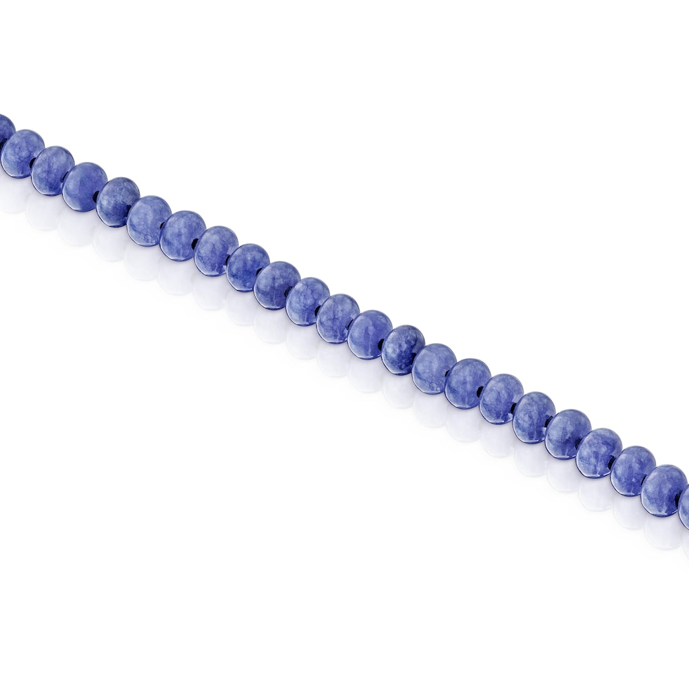 Hold Oval Bracelet with 18kt gold plating over silver and blue quartzite image number 2
