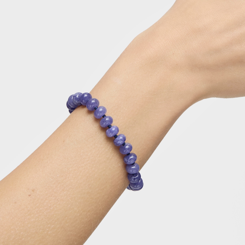 Hold Oval Bracelet with 18kt gold plating over silver and blue quartzite image number 3