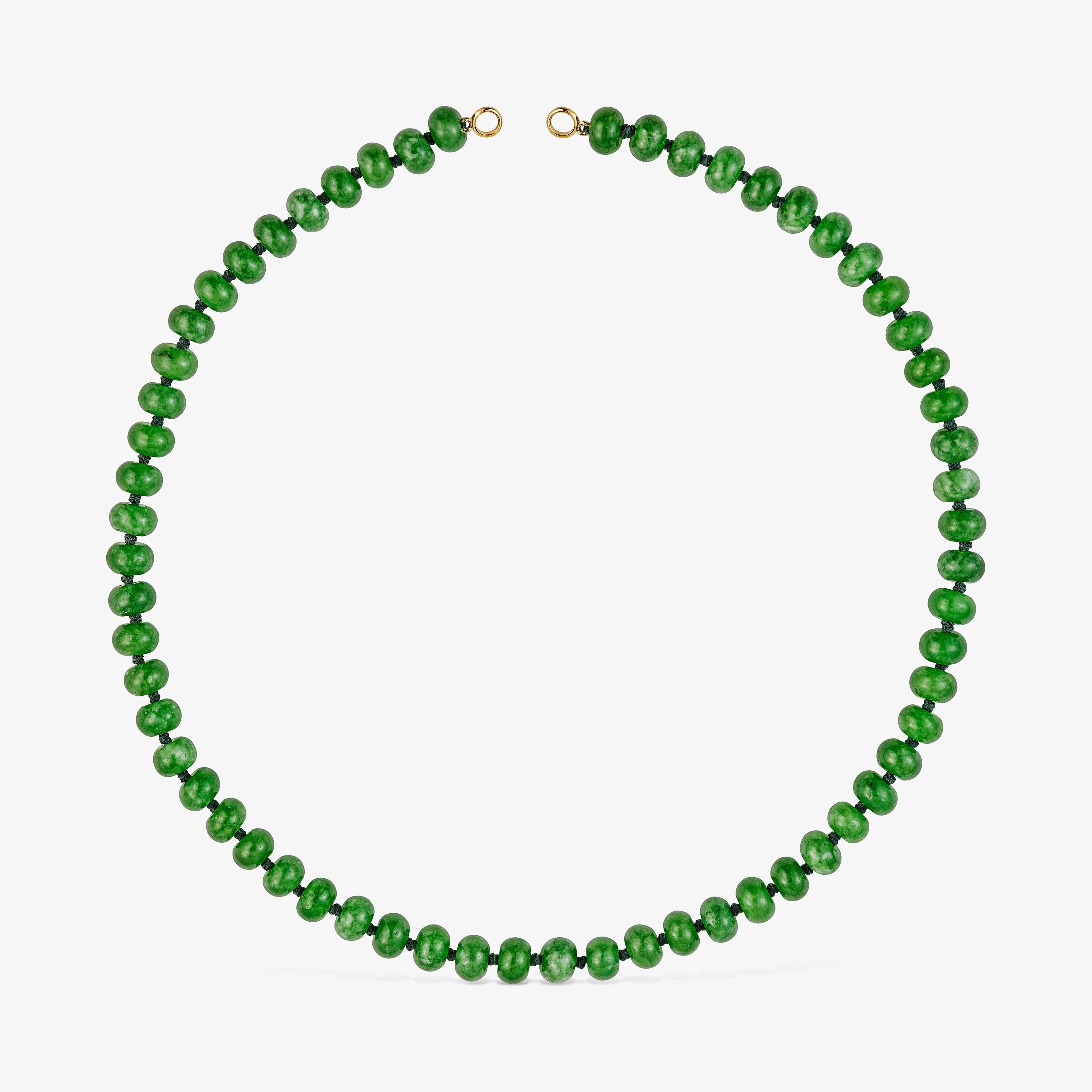 Hold Oval Choker with 18K gold vermeil and green quartzite