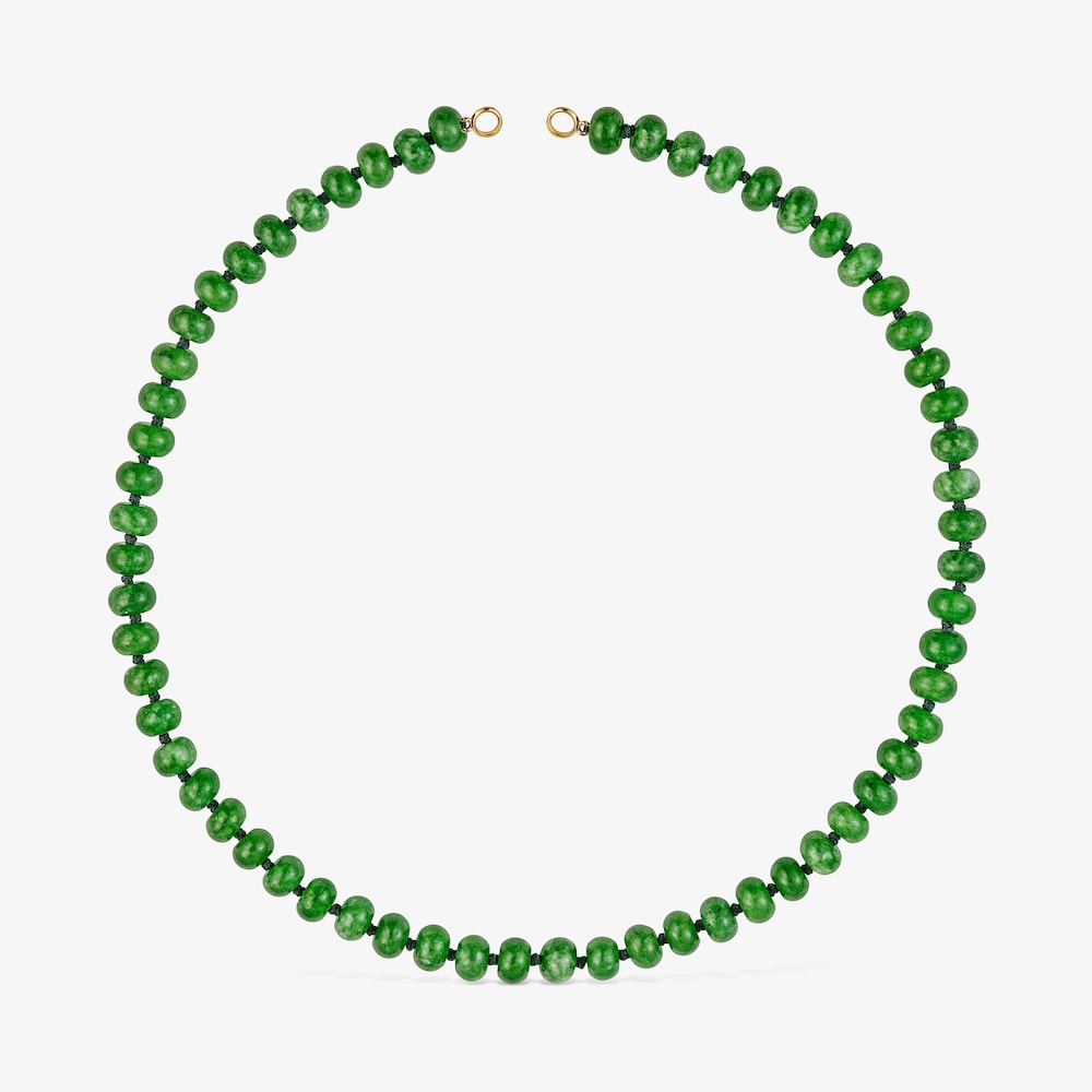 Hold Oval Choker with 18K gold vermeil and green quartzite