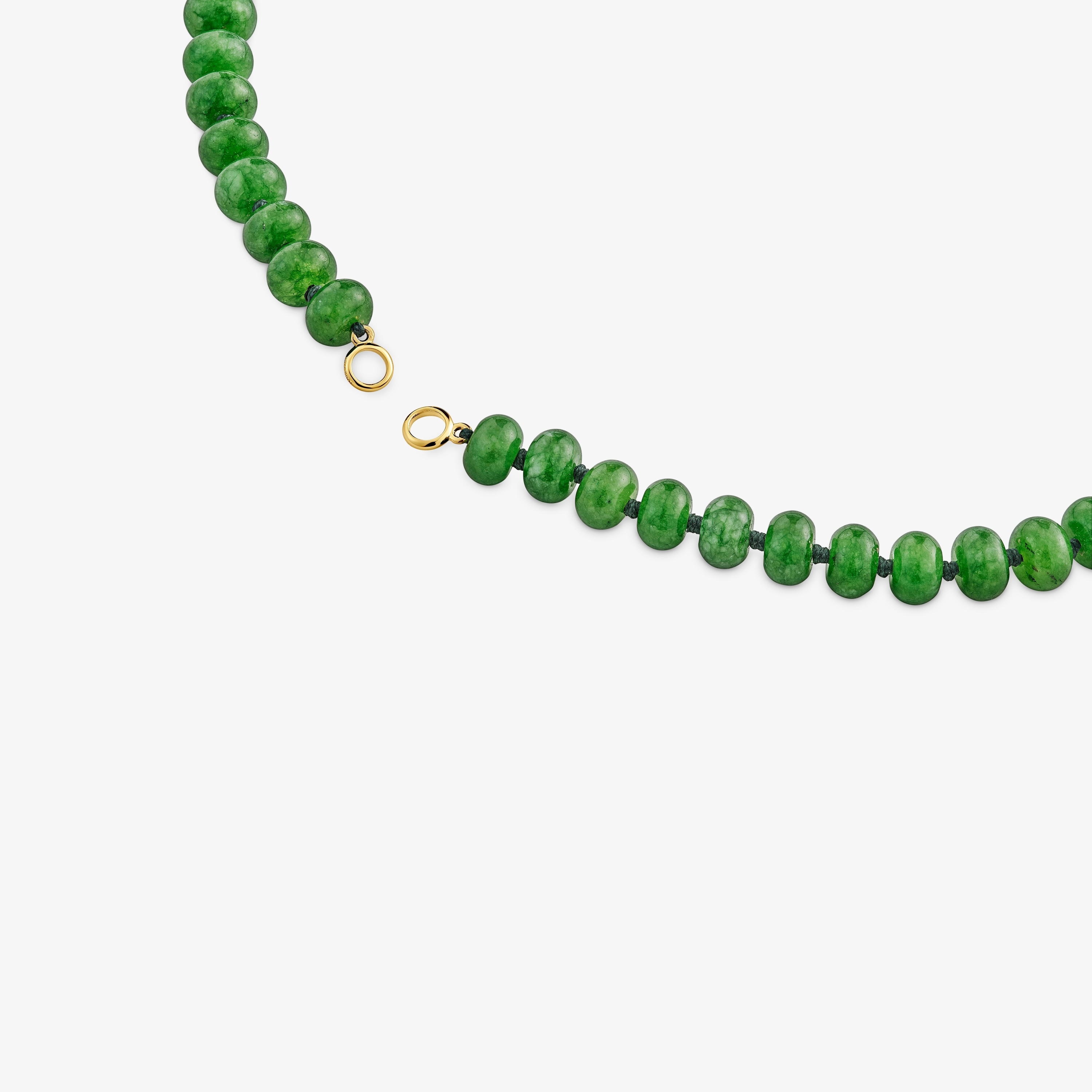 Hold Oval Choker with 18K gold vermeil and green quartzite
