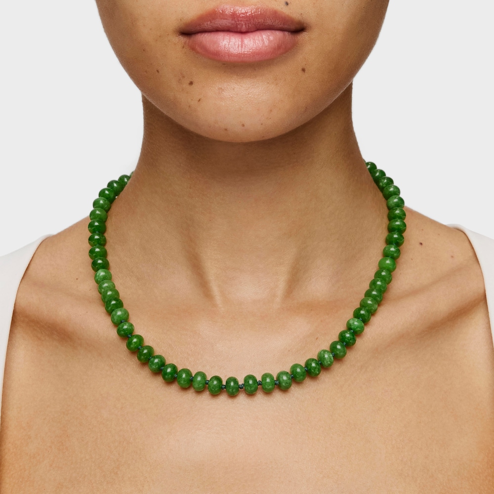 Hold Oval Choker with 18K gold vermeil and green quartzite