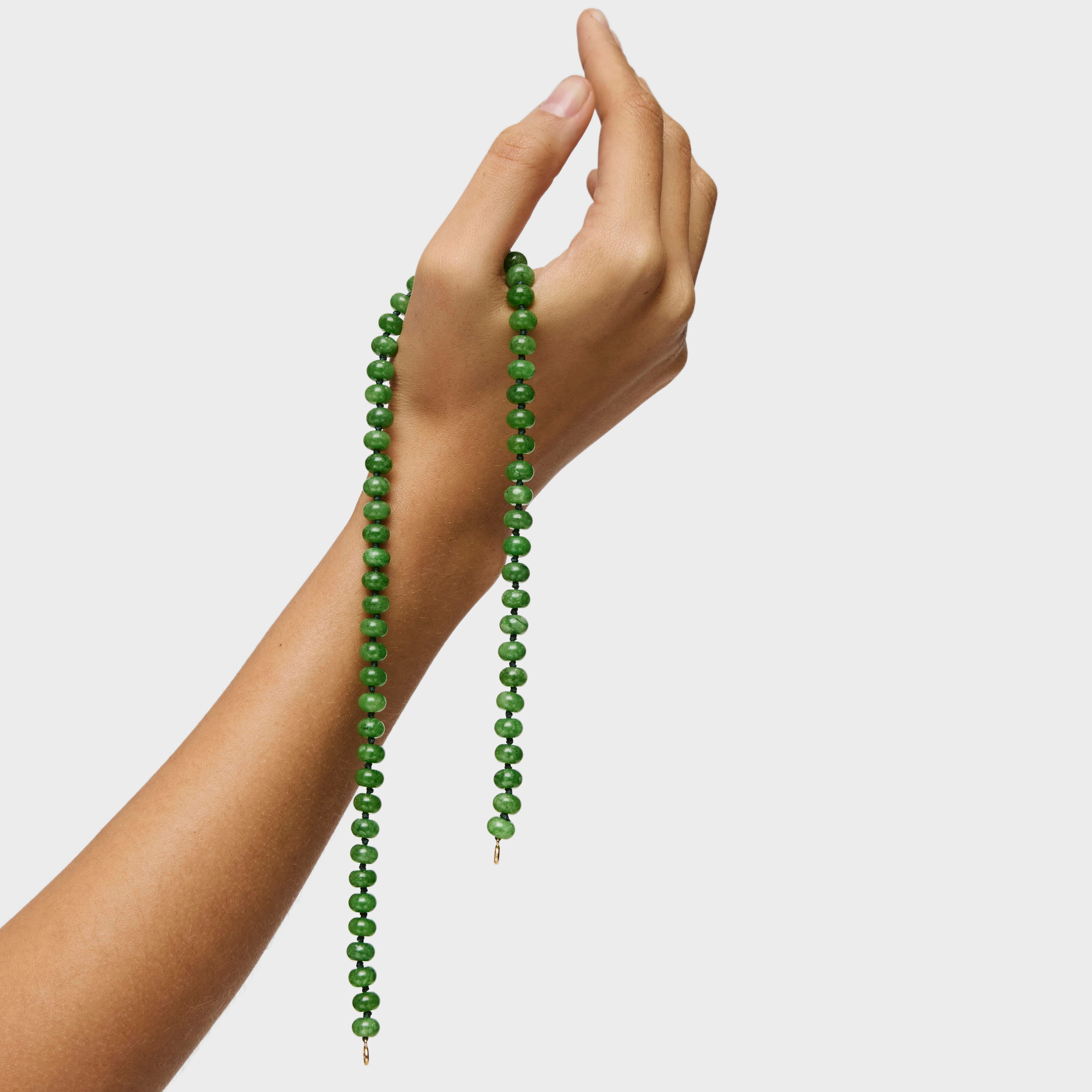 Hold Oval Choker with 18K gold vermeil and green quartzite