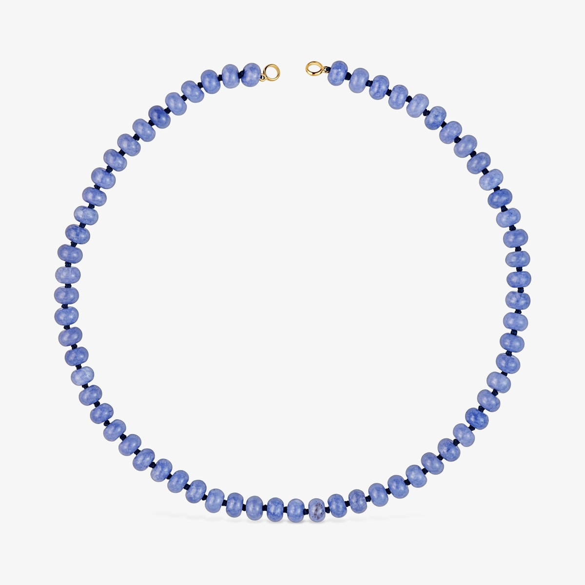 Tous - Gargantilla Con Baño De Oro 18 Kt Sobre Plata Y Cuarzita Azul Hold Oval - Azul