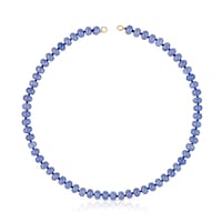 Hold Oval Choker with 18kt gold plating over silver and blue quartzite