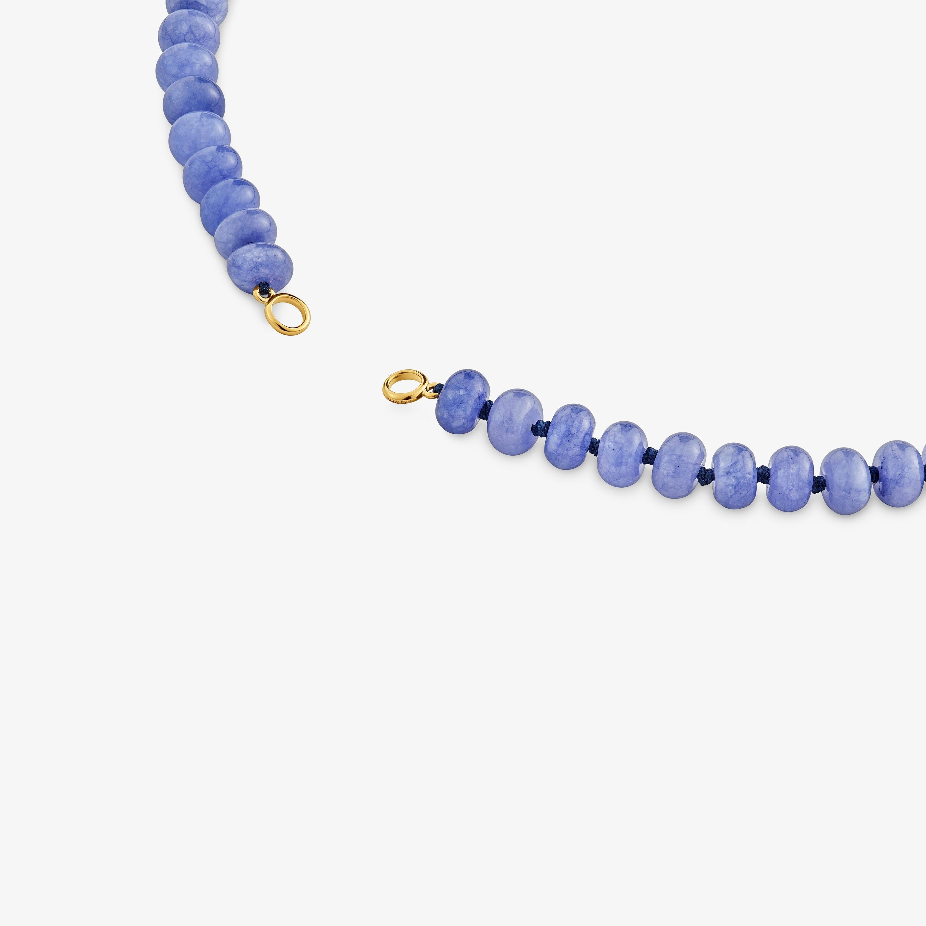 Hold Oval Choker with 18K gold vermeil and blue quartzite