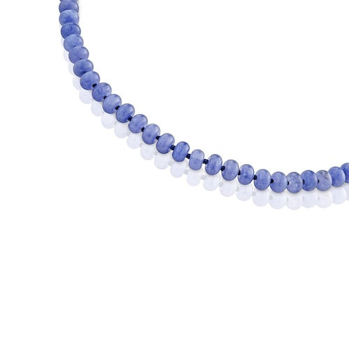 Hold Oval Choker with 18kt gold plating over silver and blue quartzite