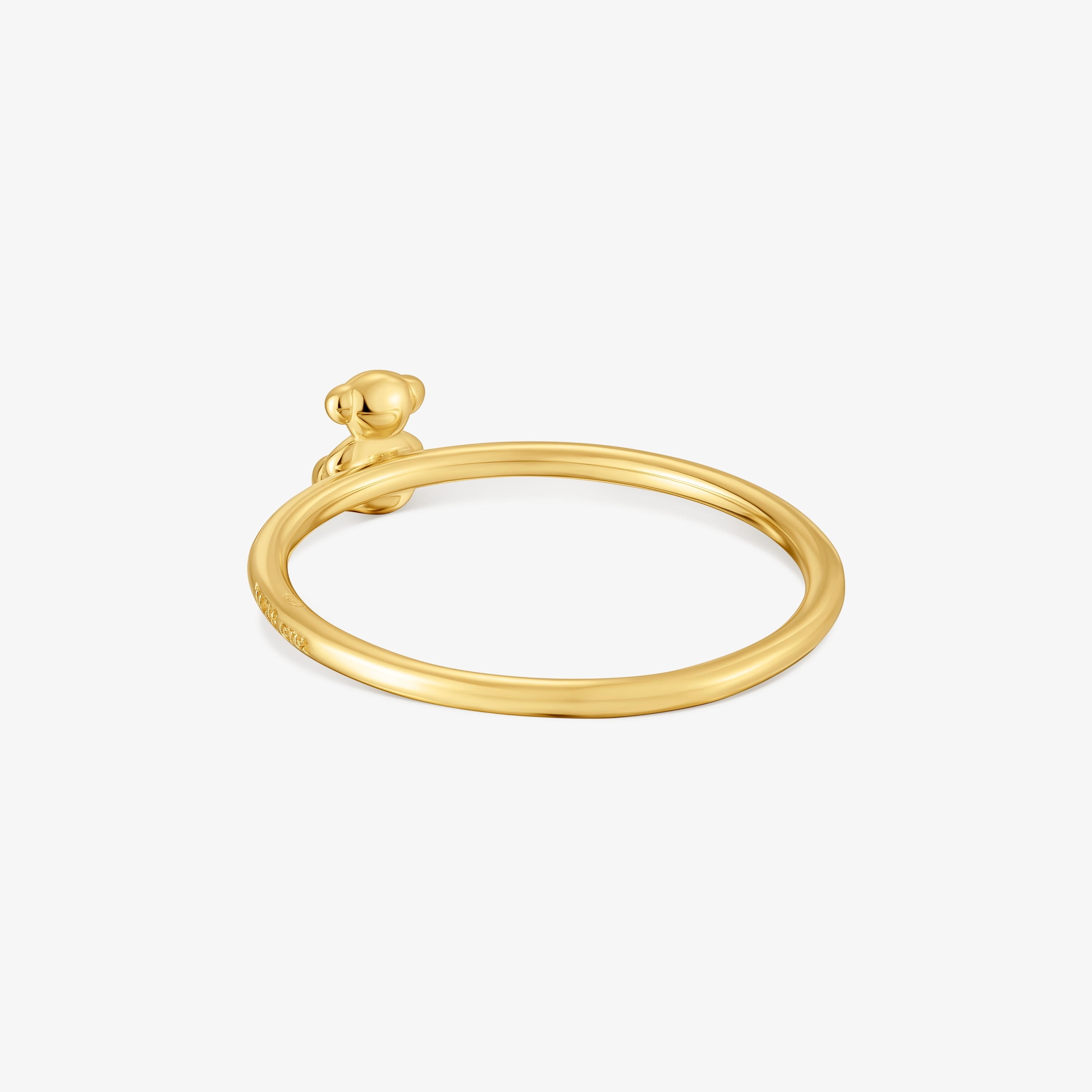 Bold bear 18K solid gold and charm Ring