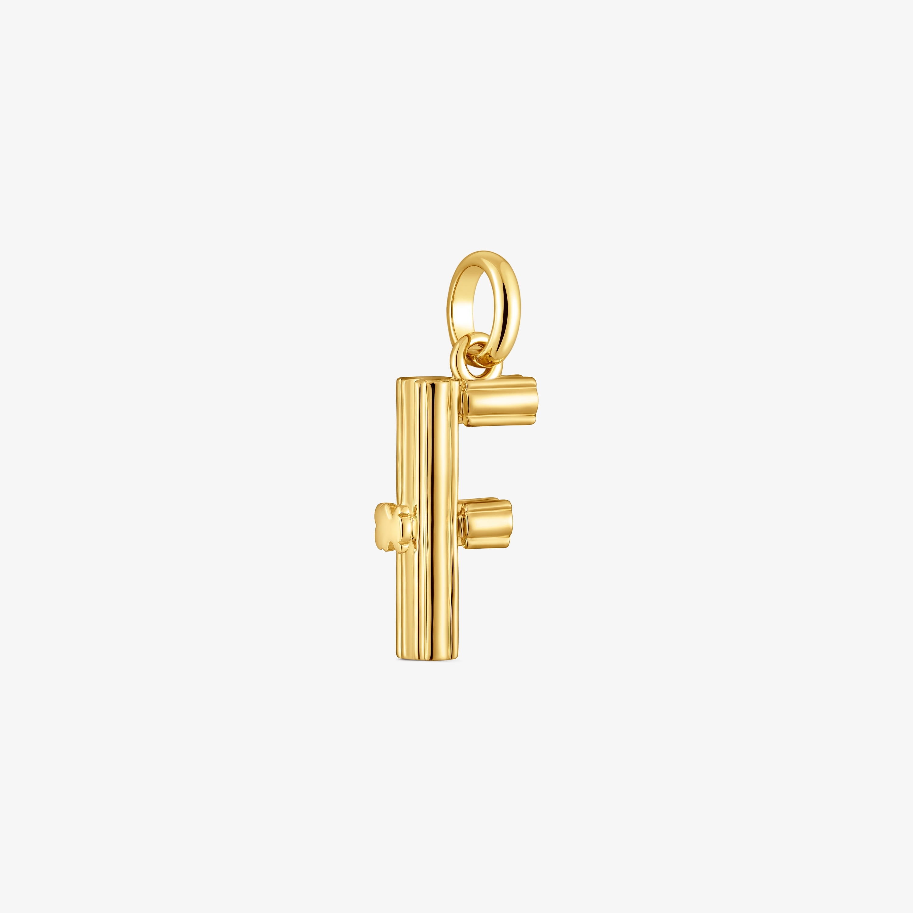 Medium 18K gold vermeil letter F Pendant TOUS Alphabet
