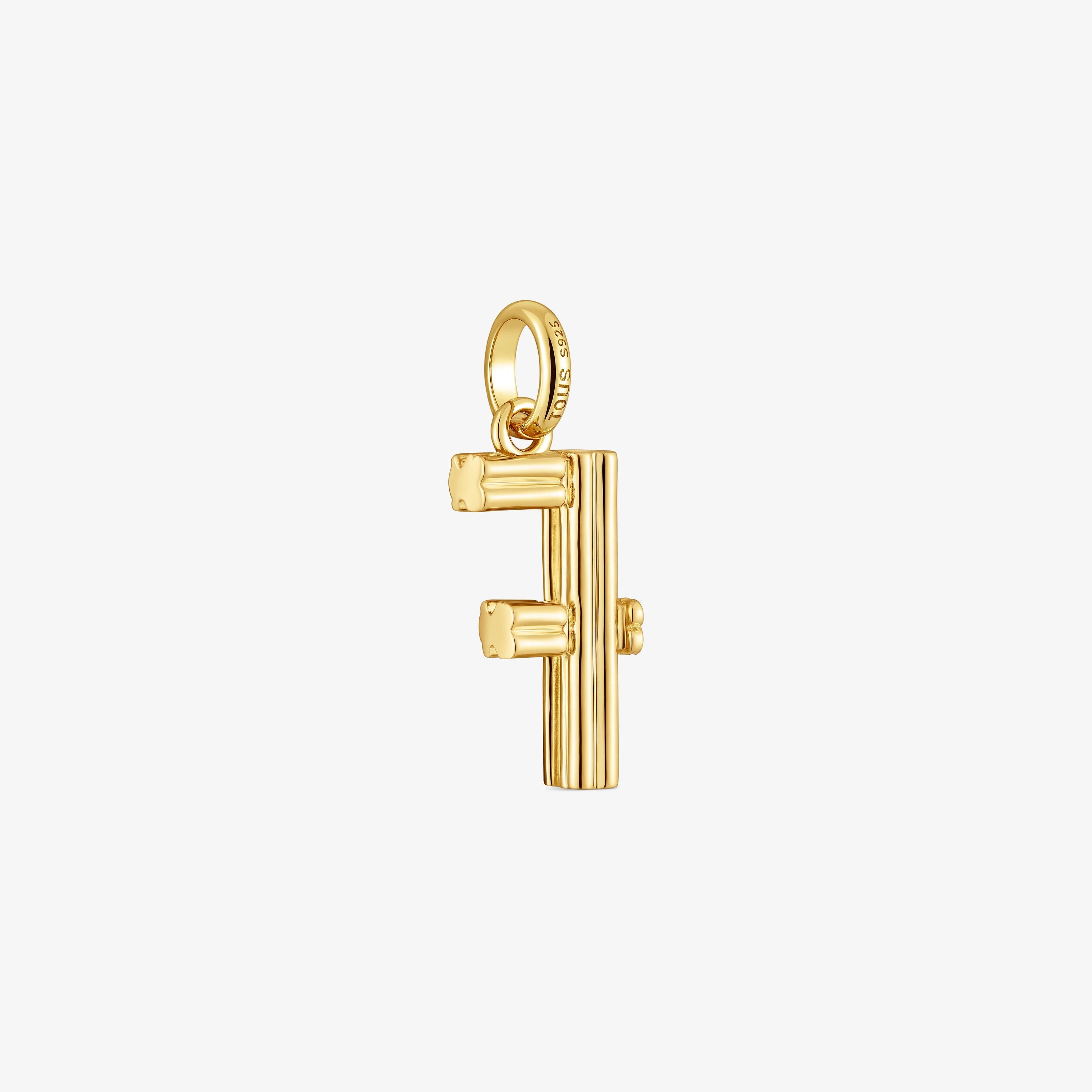 Medium 18K gold vermeil letter F Pendant TOUS Alphabet