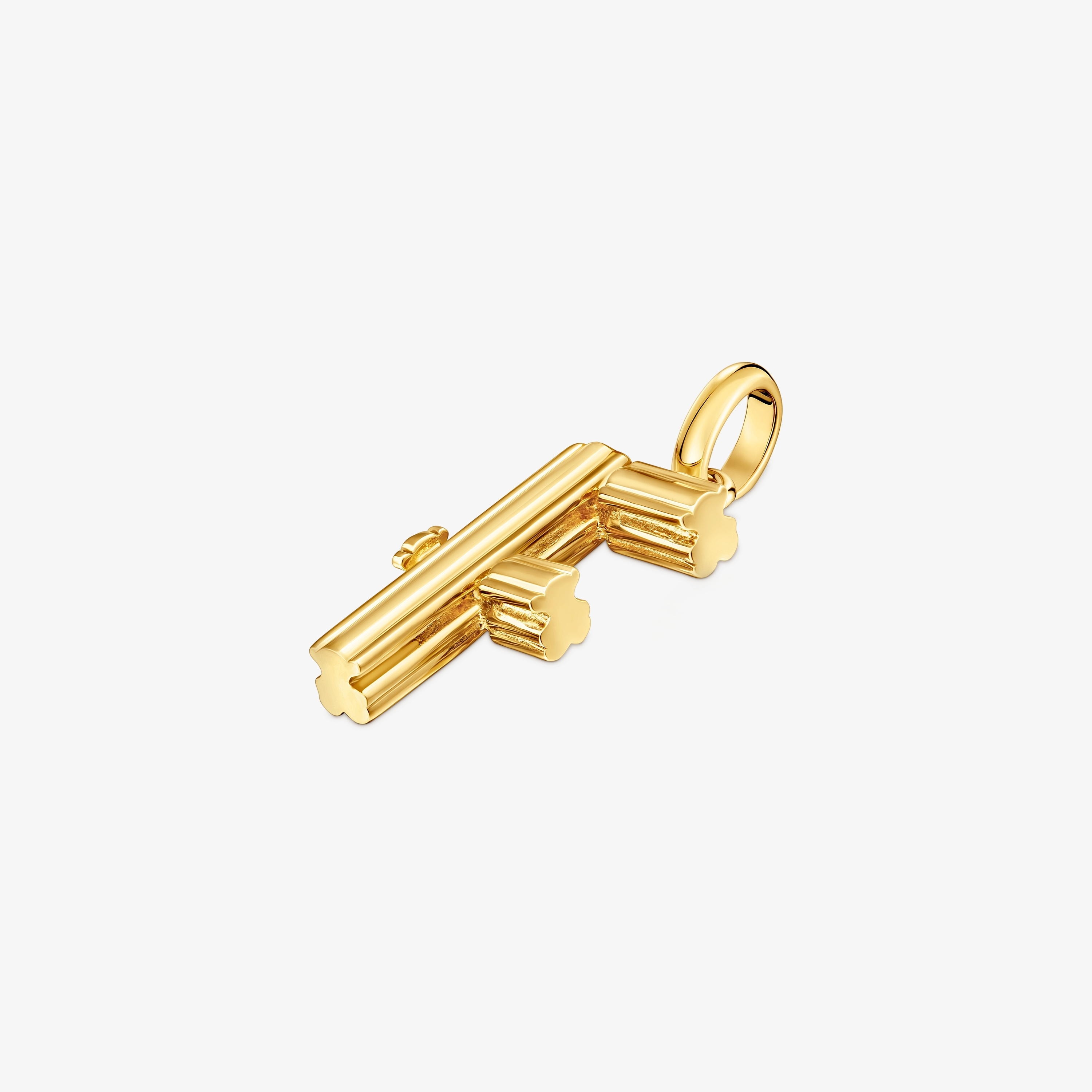 Medium 18K gold vermeil letter F Pendant TOUS Alphabet