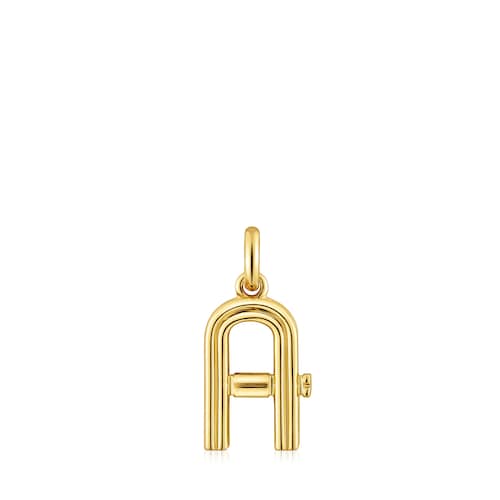 Medium 18kt gold plating over silver letter A Pendant TOUS Alphabet