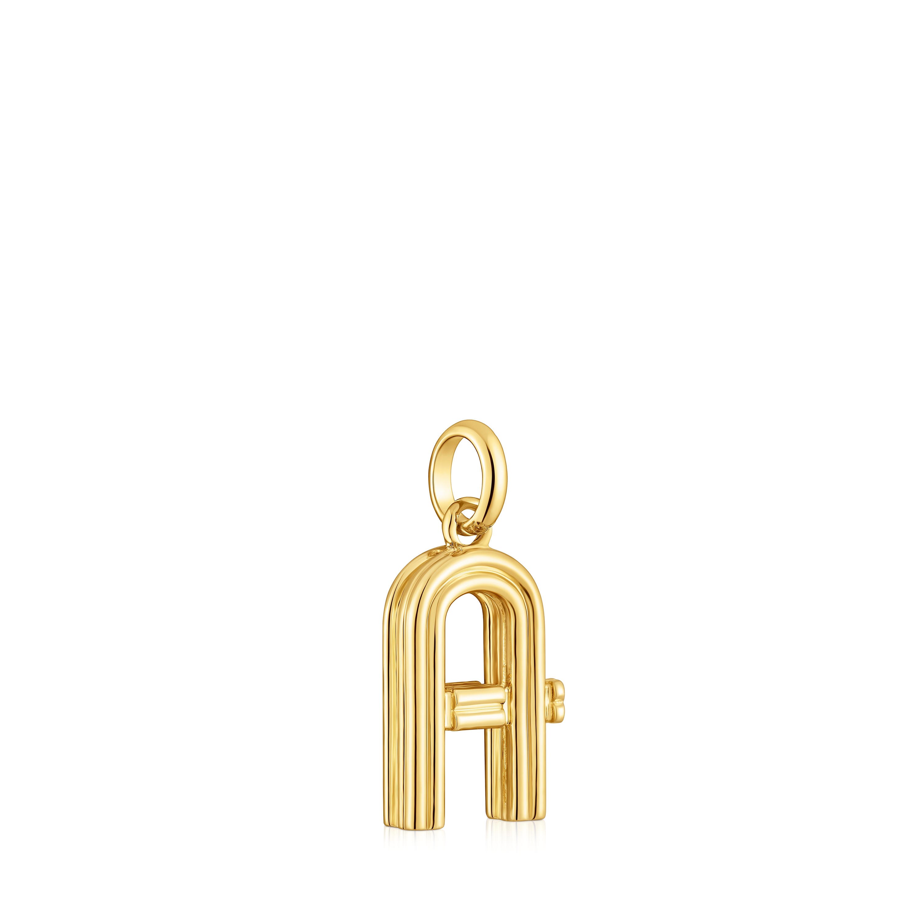 Medium 18kt gold plating over silver letter A Pendant TOUS Alphabet