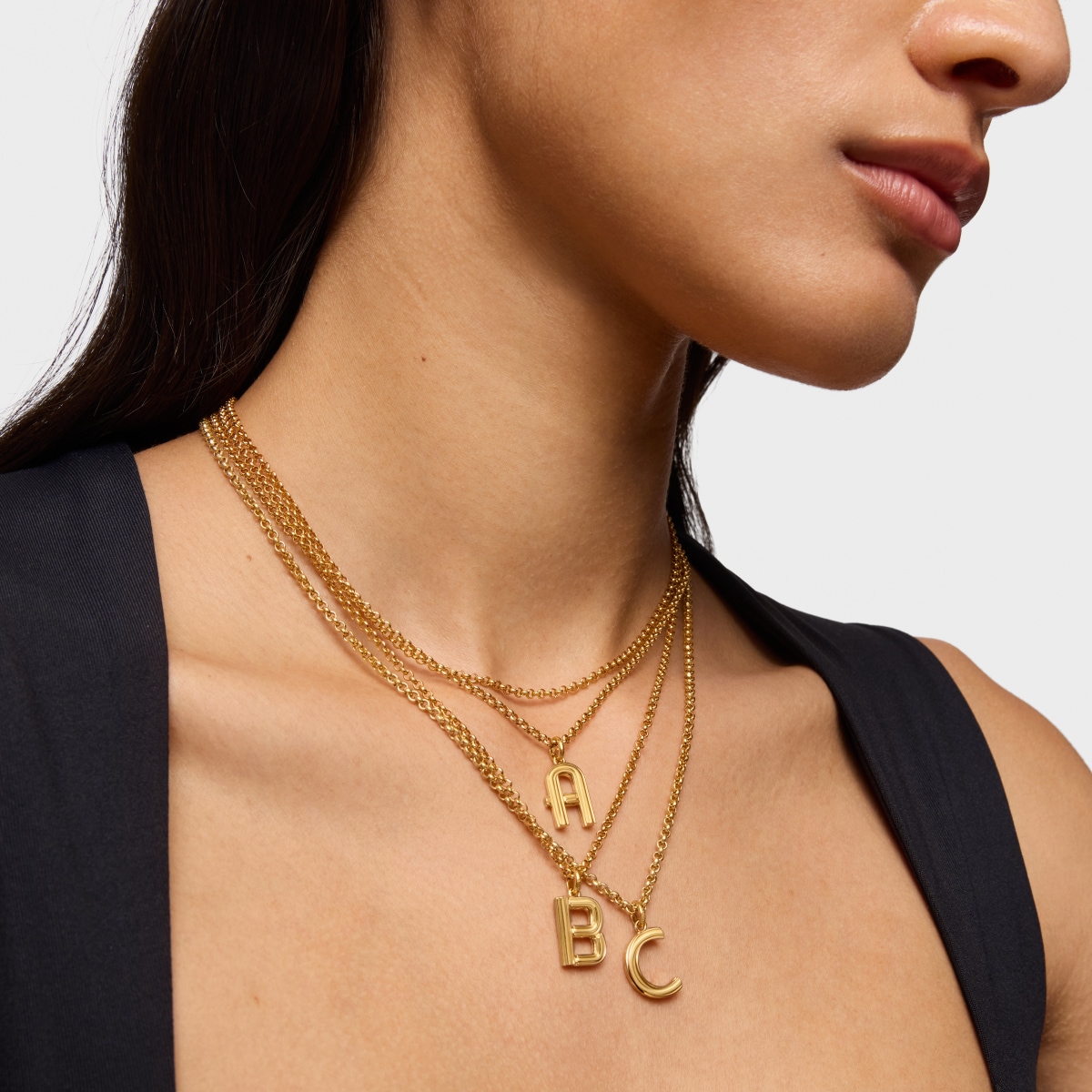 Medium 18kt gold plating over silver letter A Pendant TOUS Alphabet