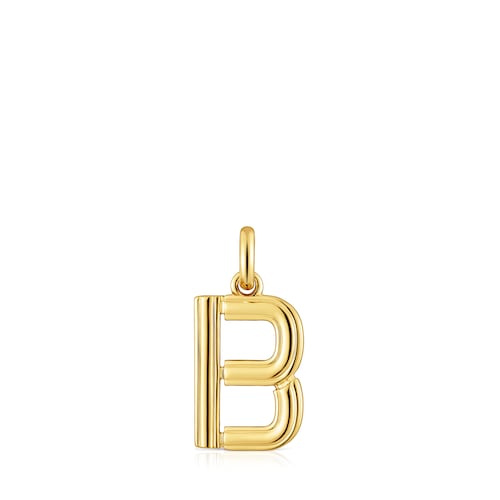 Medium 18kt gold plating over silver letter B Pendant TOUS Alphabet