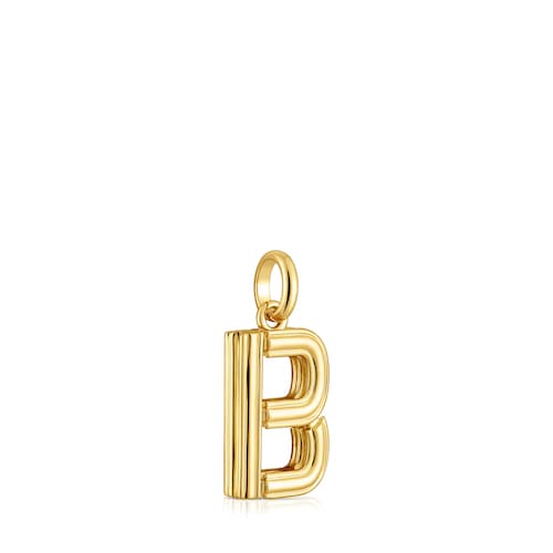 Medium 18kt gold plating over silver letter B Pendant TOUS Alphabet