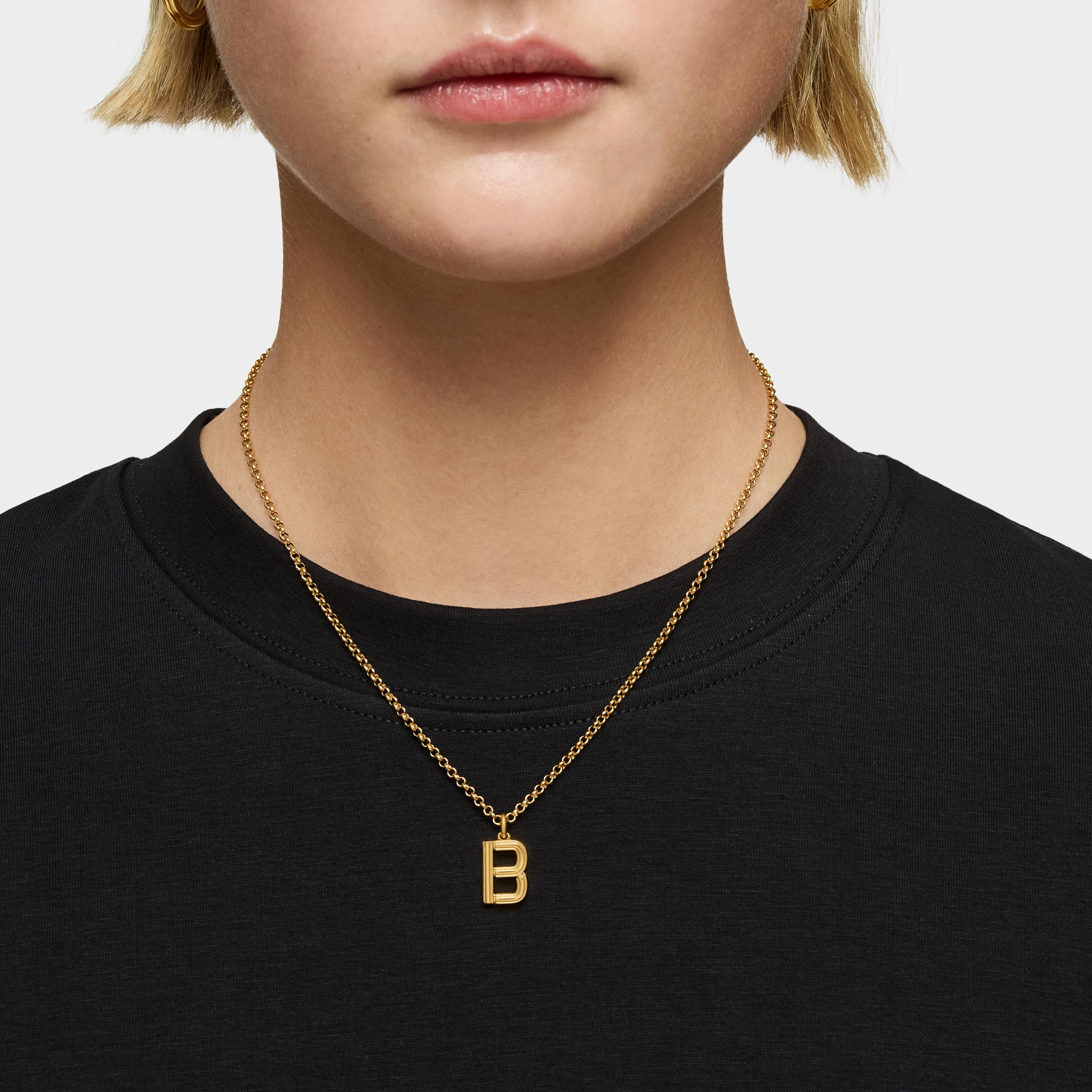 Medium 18K gold vermeil letter B Pendant TOUS Alphabet