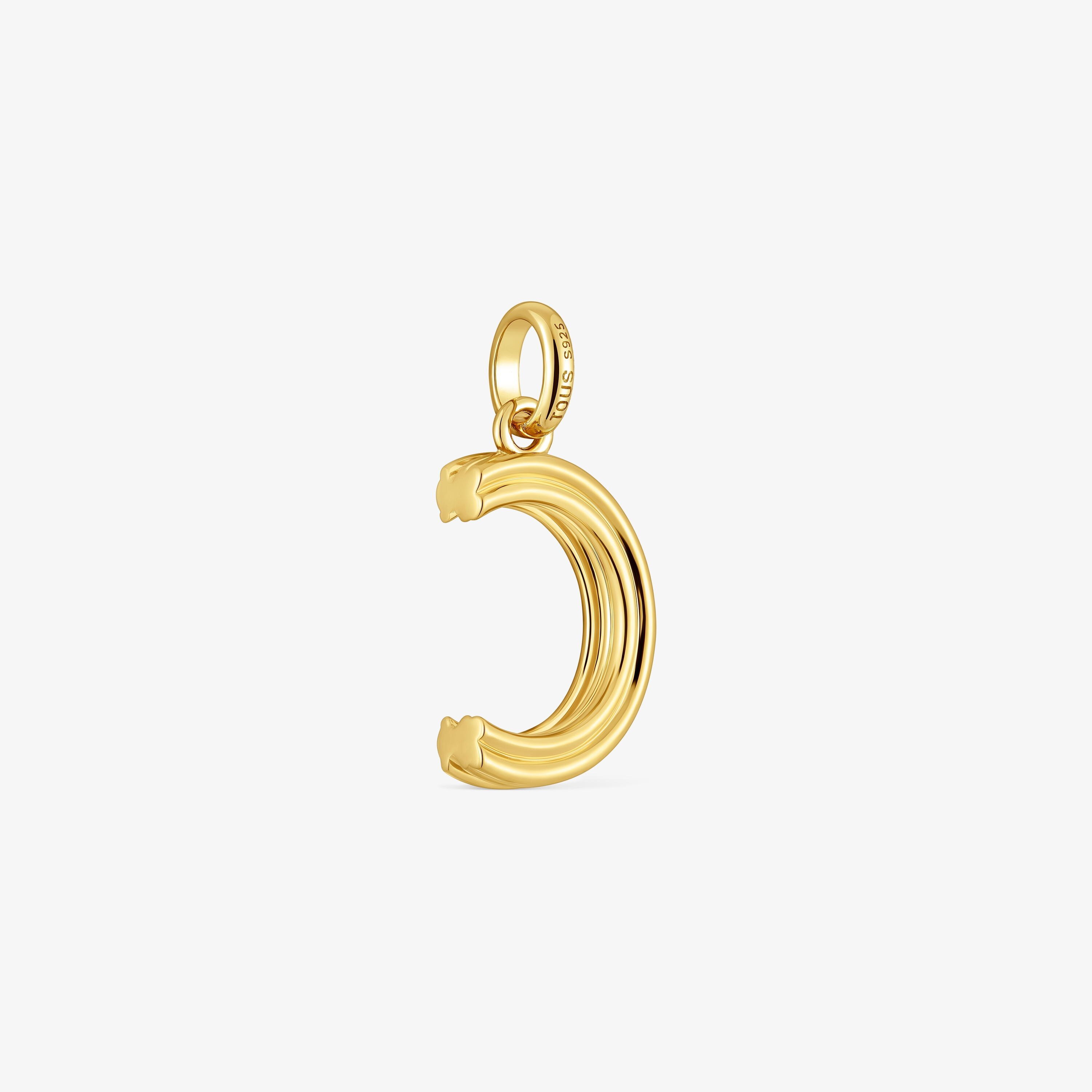 Medium 18K gold vermeil letter C Pendant TOUS Alphabet