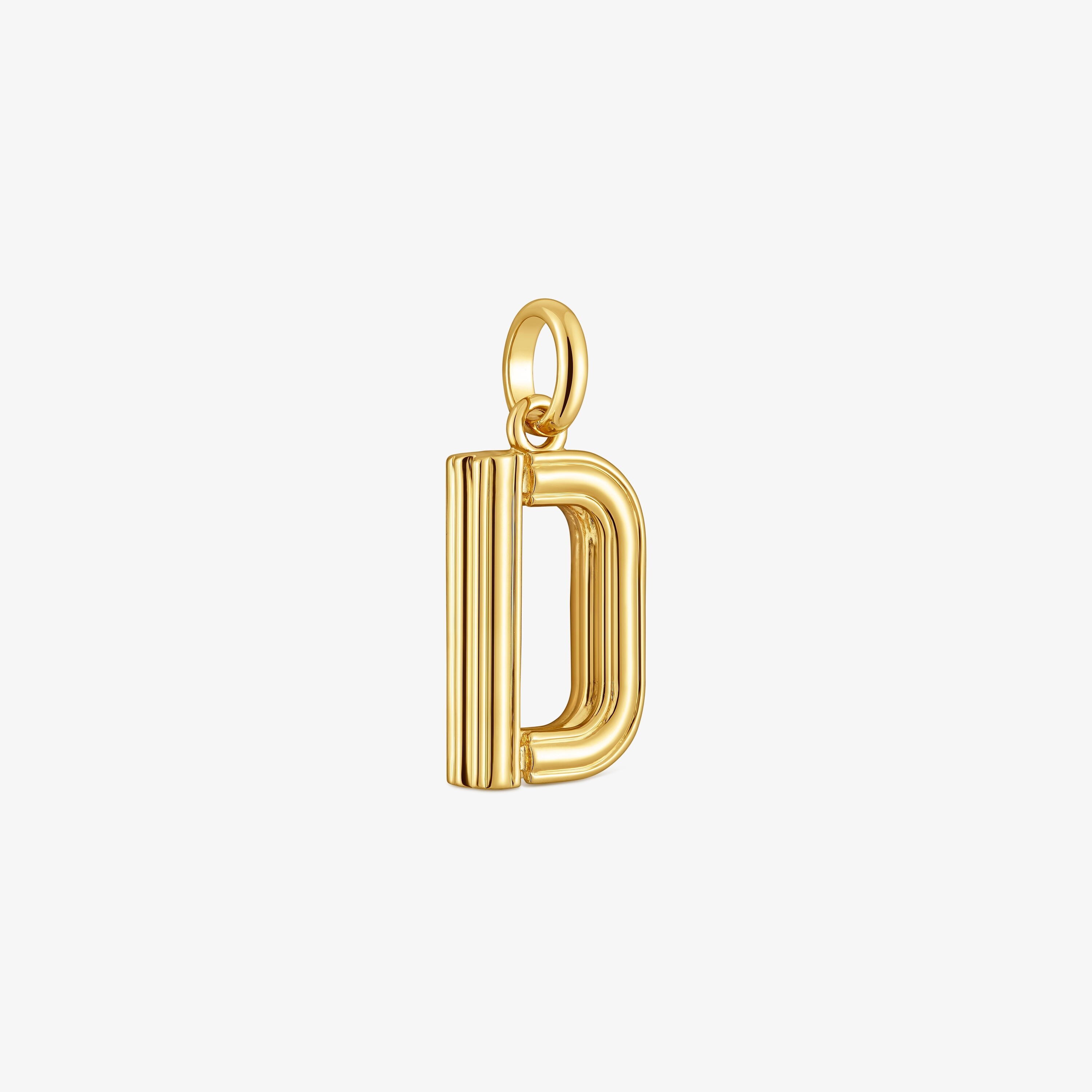 Medium 18K gold vermeil letter D Pendant TOUS Alphabet