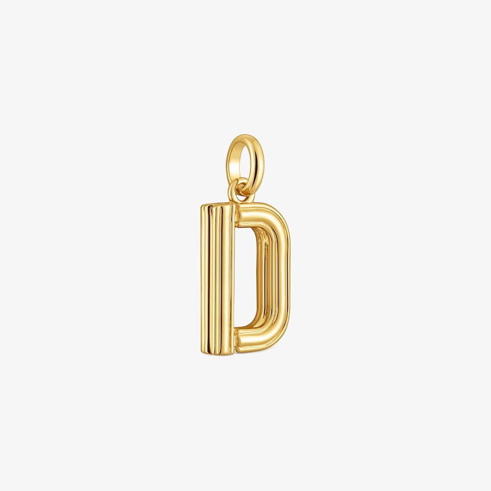 Medium 18K gold vermeil letter D Pendant TOUS Alphabet