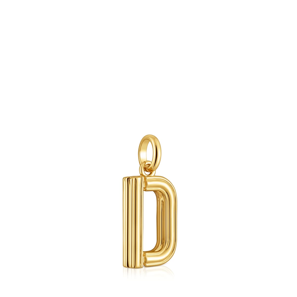 Colgante mediano letra D con baño de oro 18 kt sobre plata Alphabet