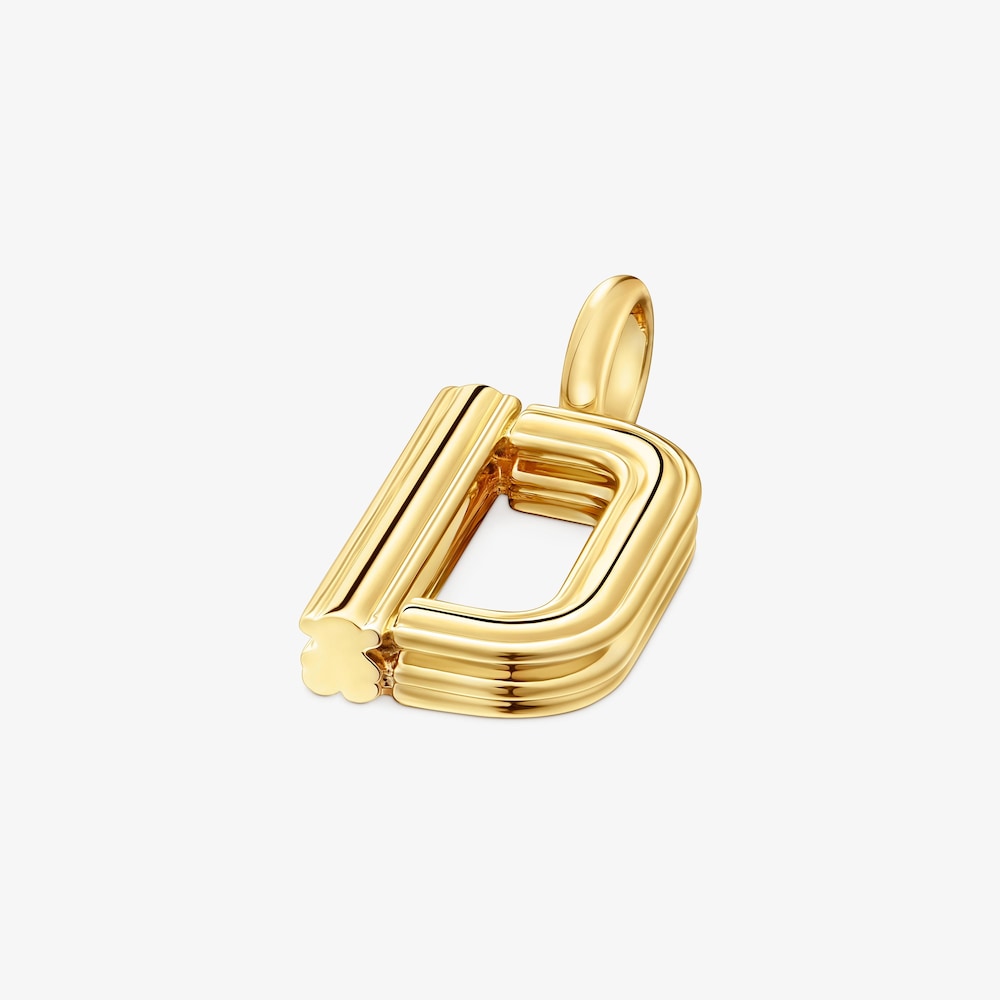 Medium 18K gold vermeil letter D Pendant TOUS Alphabet