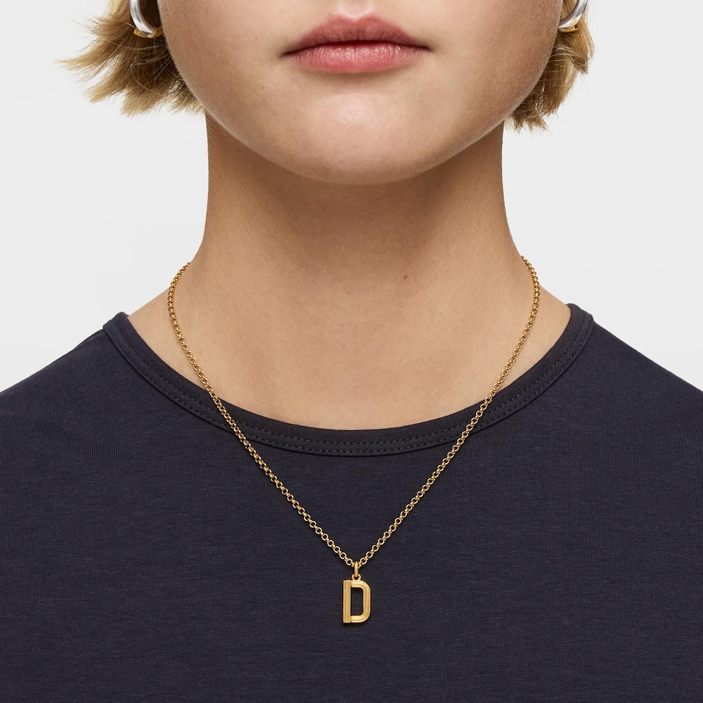 Medium 18K gold vermeil letter D Pendant TOUS Alphabet