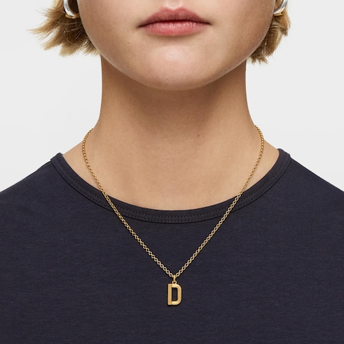 Medium 18kt gold plating over silver letter D Pendant TOUS Alphabet