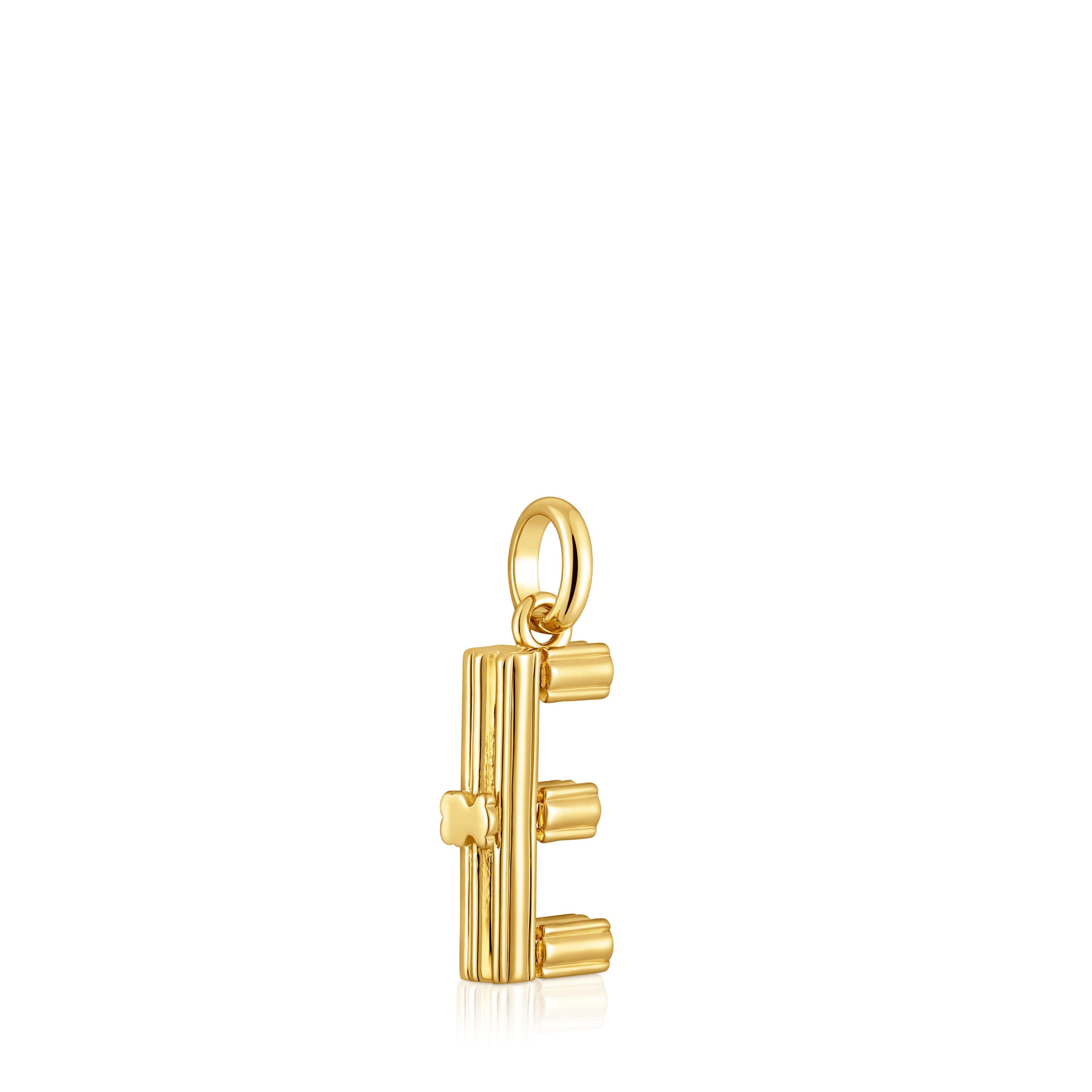 Medium 18kt gold plating over silver letter E Pendant TOUS Alphabet