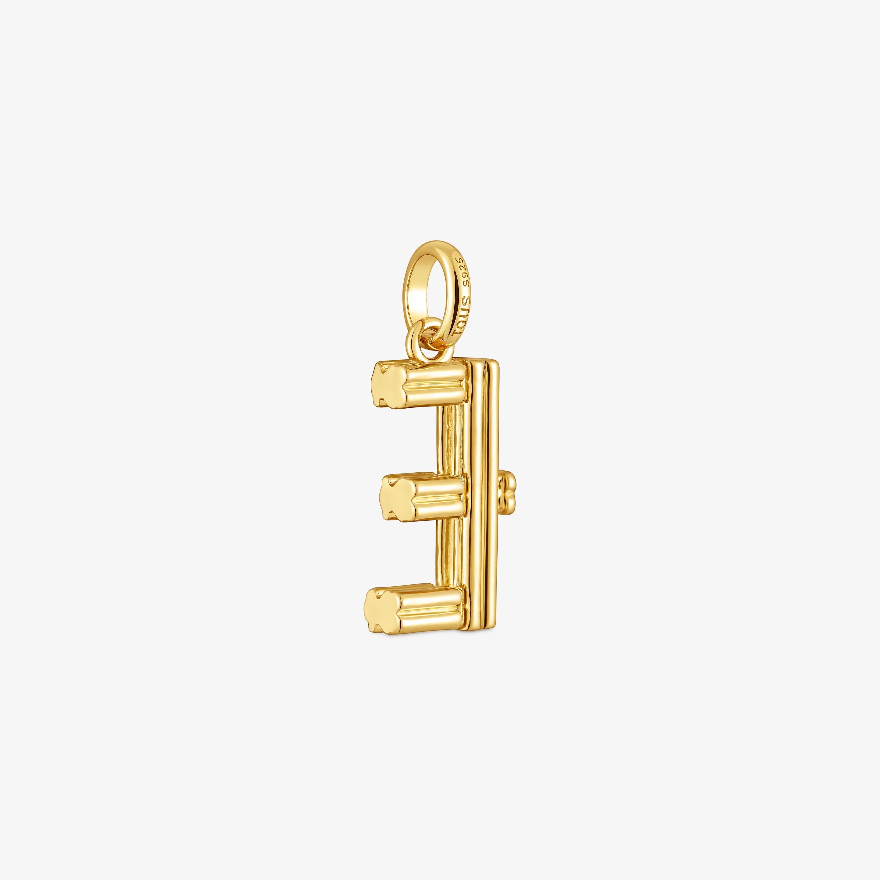 Medium 18K gold vermeil letter E Pendant TOUS Alphabet