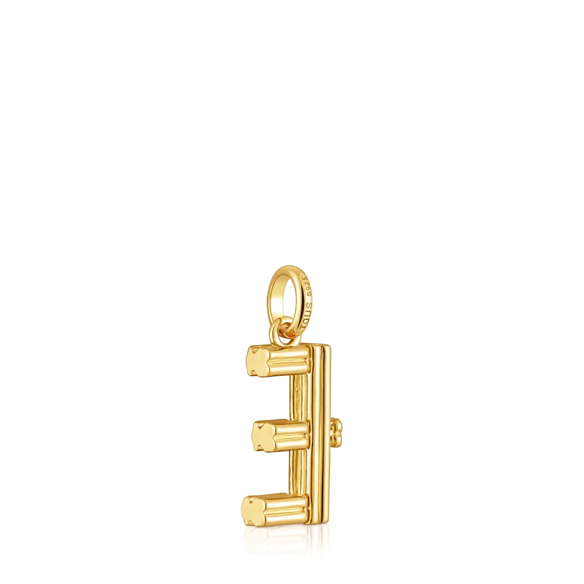 Colgante mediano letra E con baño de oro 18 kt sobre plata Alphabet