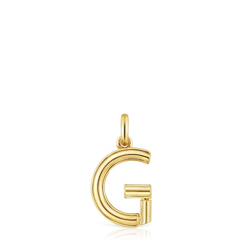 Medium 18kt gold plating over silver letter G Pendant TOUS Alphabet