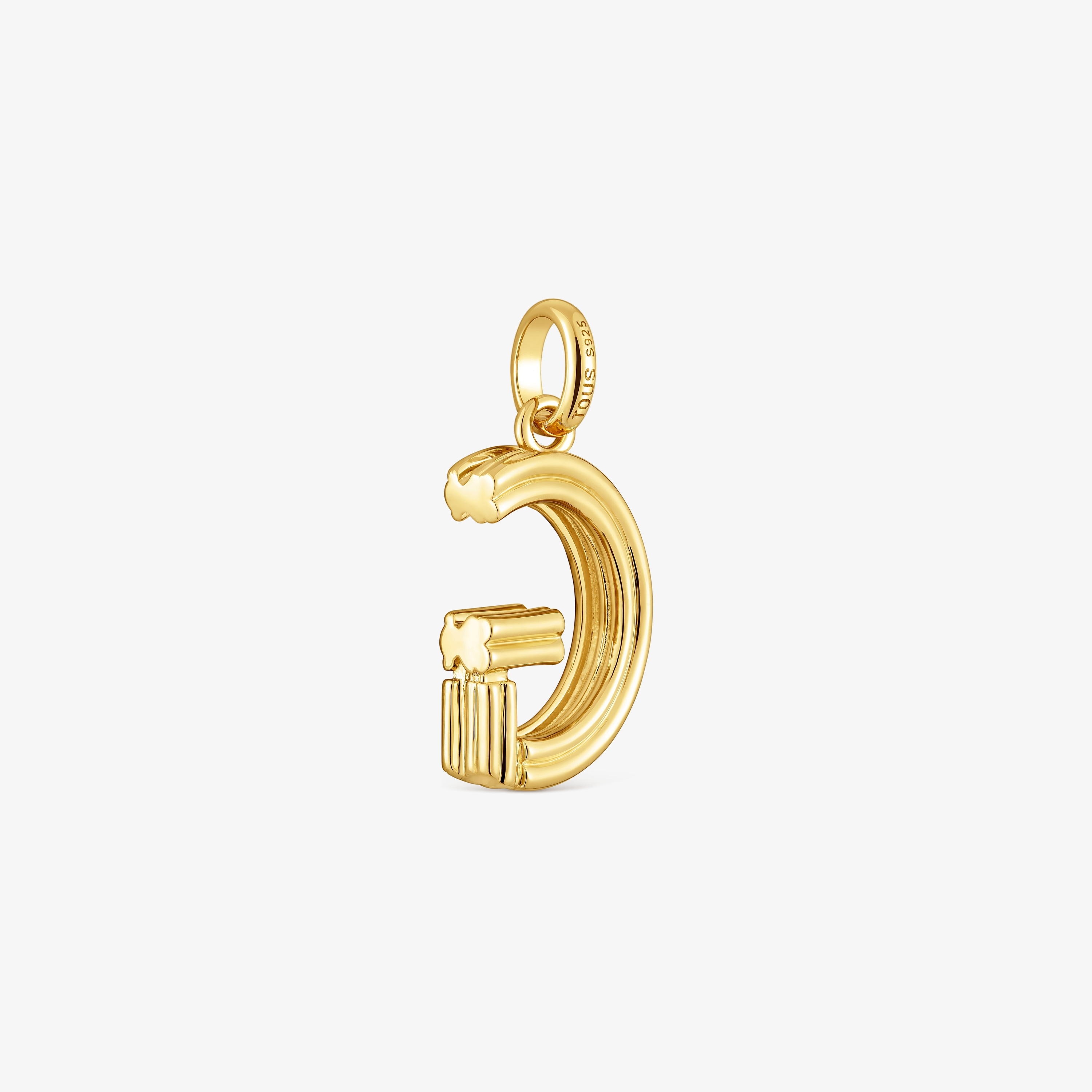 Medium 18K gold vermeil letter Pendant TOUS Alphabet