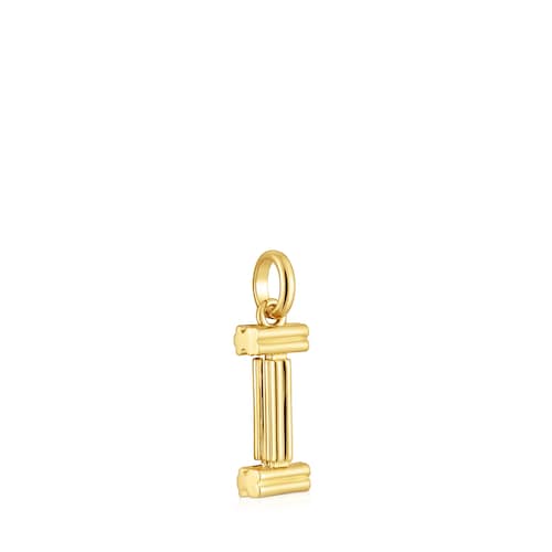 Medium 18kt gold plating over silver letter I Pendant TOUS Alphabet