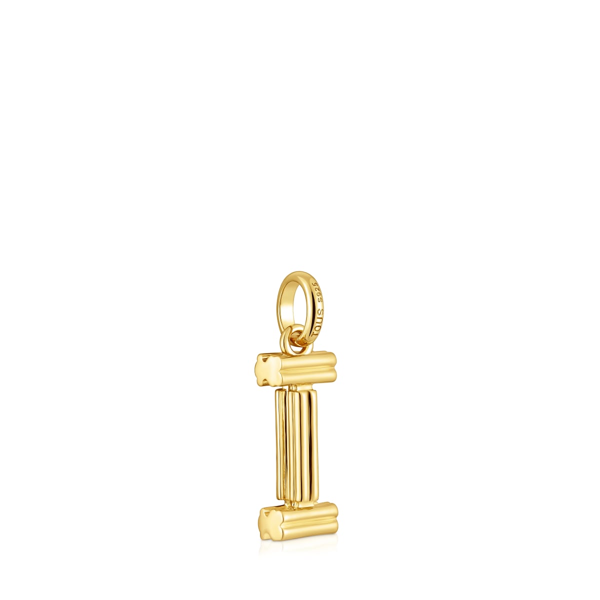 Colgante mediano letra I con baño de oro 18 kt sobre plata Alphabet