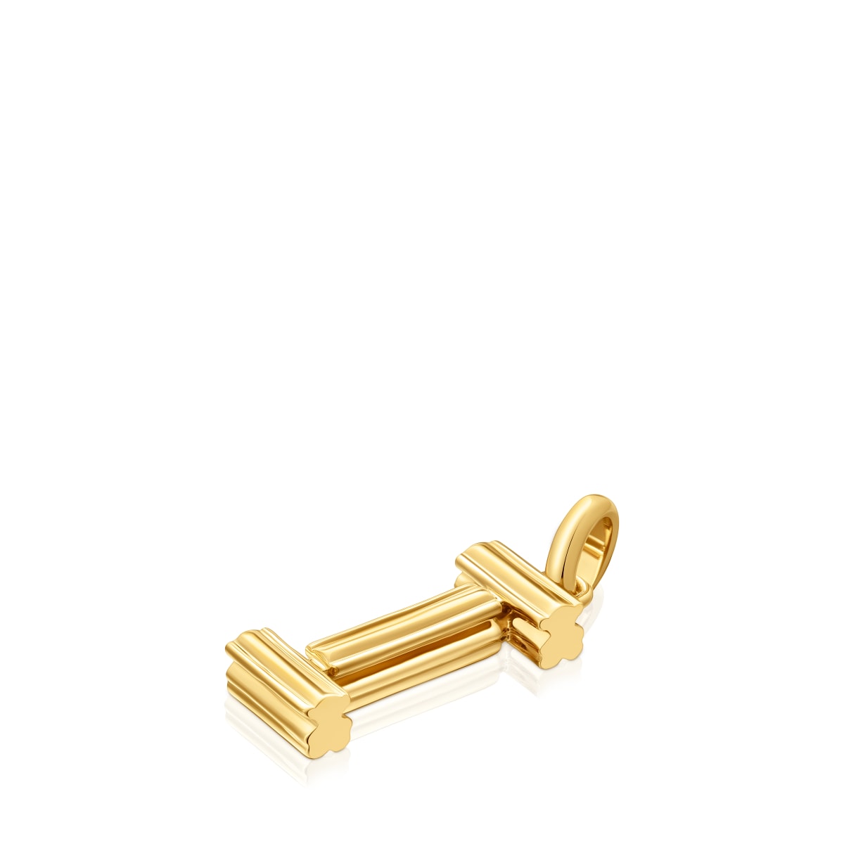 Colgante mediano letra I con baño de oro 18 kt sobre plata Alphabet