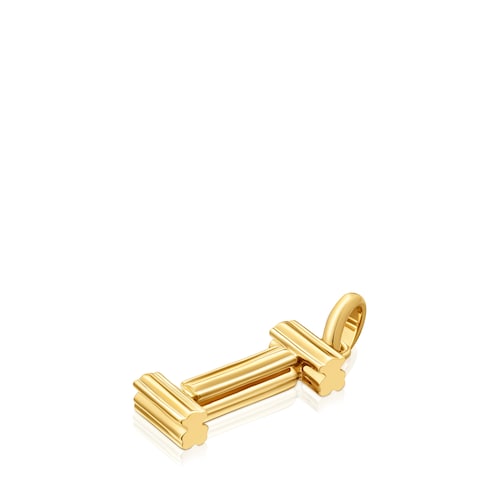 Medium 18kt gold plating over silver letter I Pendant TOUS Alphabet