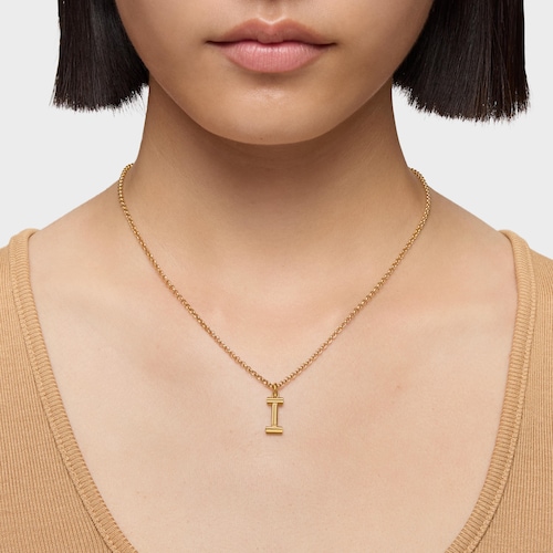 Medium 18kt gold plating over silver letter I Pendant TOUS Alphabet