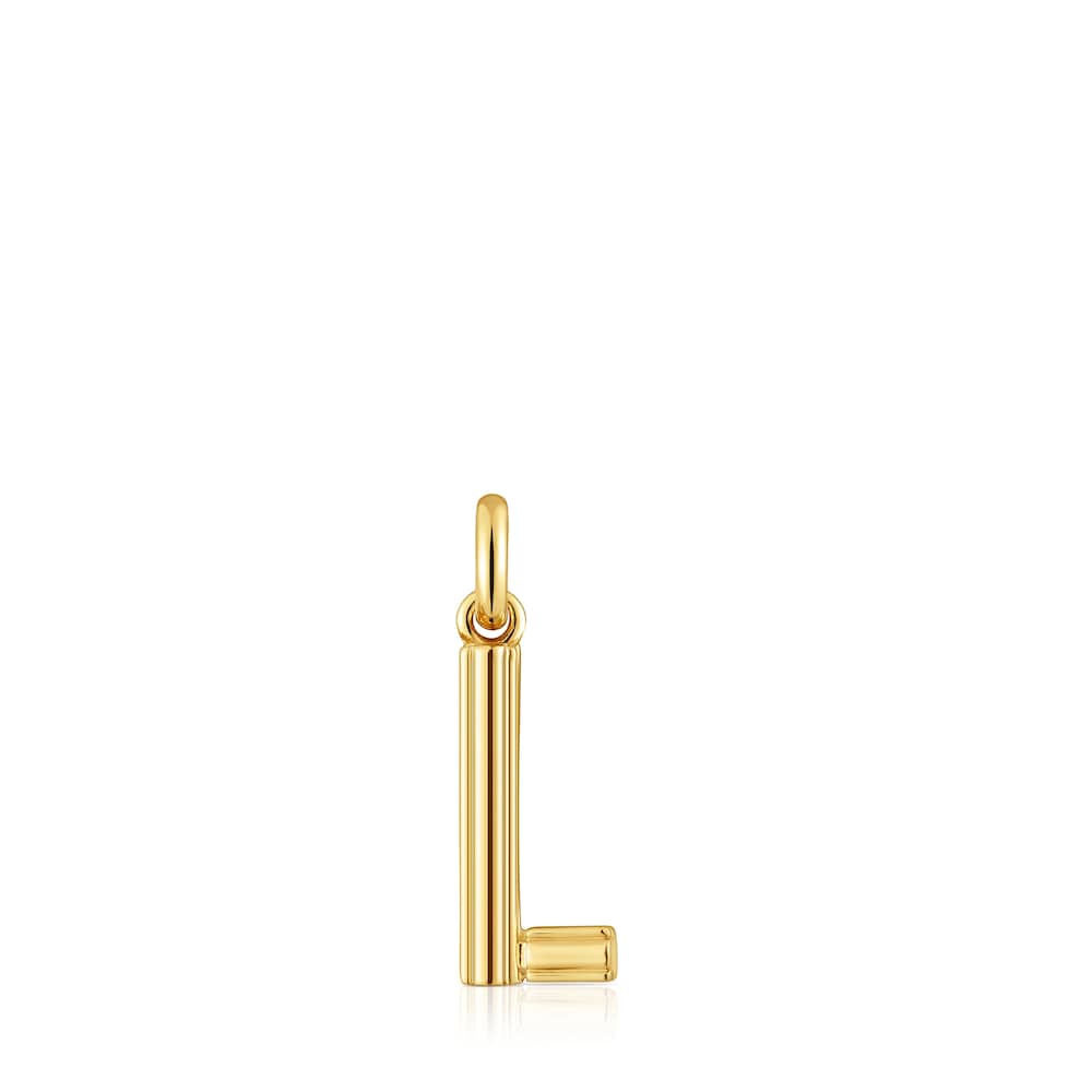 Colgante mediano letra L con baño de oro 18 kt sobre plata Alphabet Colgante mediano letra L con baño de oro 18 kt sobre plata Alphabet