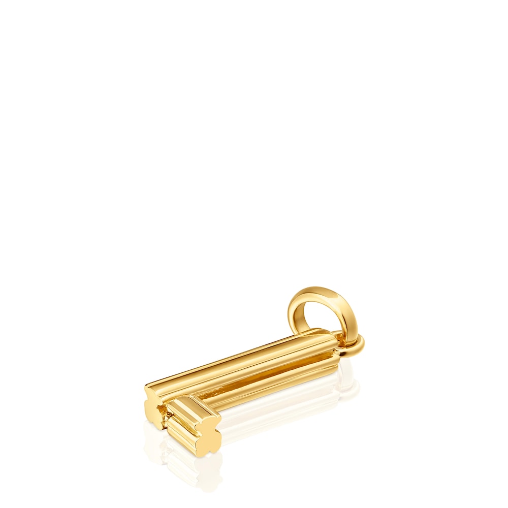 Colgante mediano letra L con baño de oro 18 kt sobre plata Alphabet Colgante mediano letra L con baño de oro 18 kt sobre plata Alphabet
