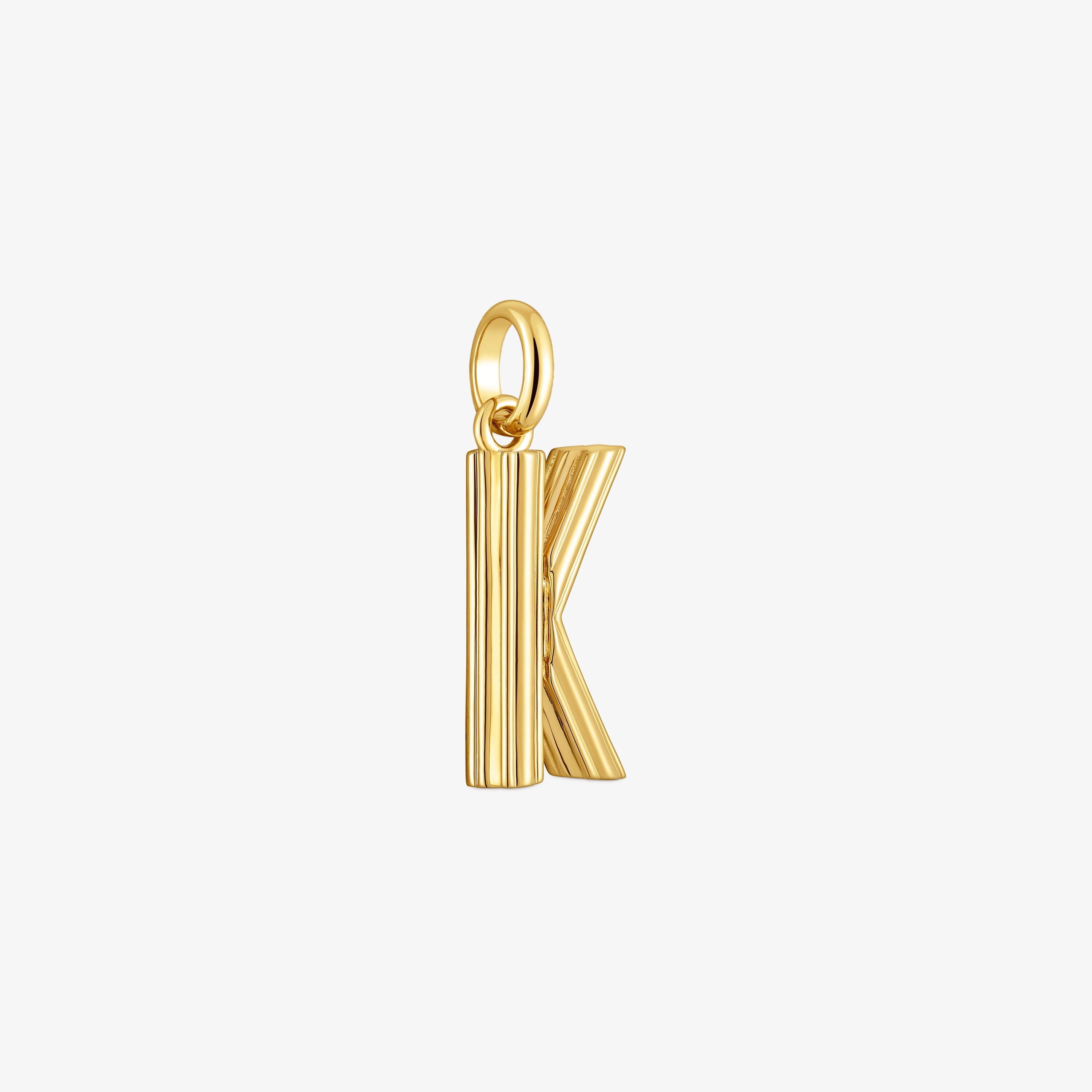 Medium 18K gold vermeil letter K Pendant TOUS Alphabet
