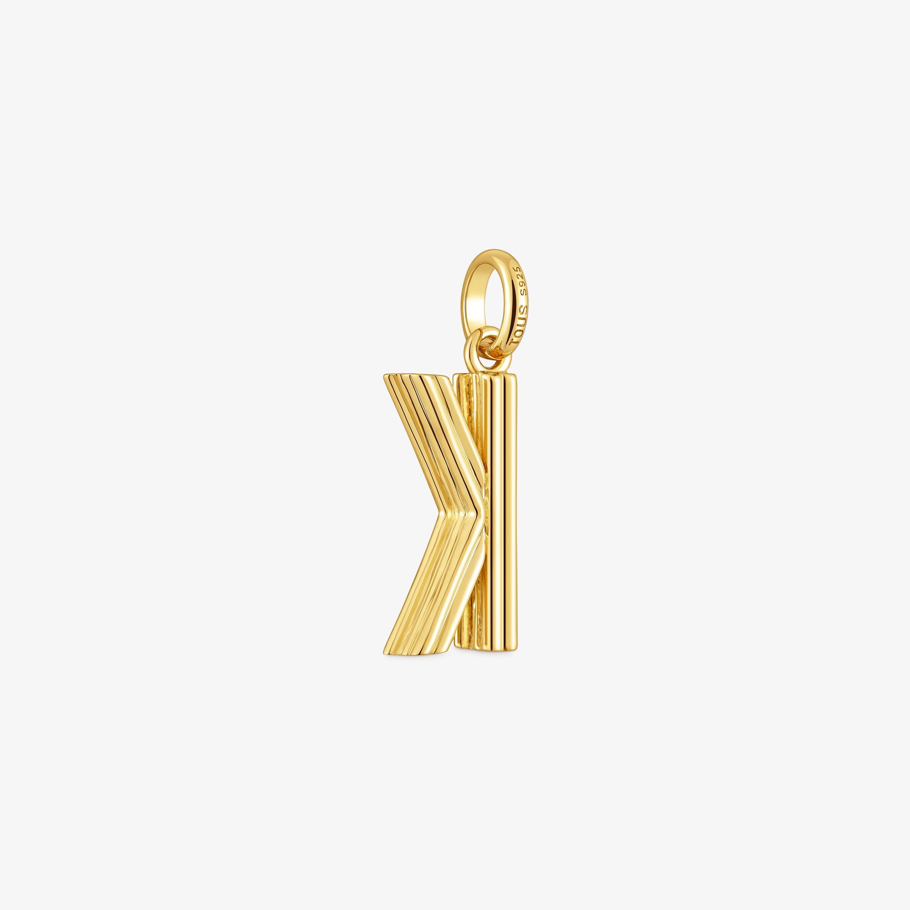 Medium 18K gold vermeil letter K Pendant TOUS Alphabet