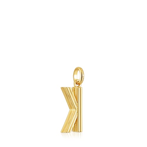 Medium 18kt gold plating over silver letter K Pendant TOUS Alphabet