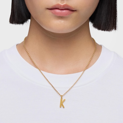 Medium 18kt gold plating over silver letter K Pendant TOUS Alphabet