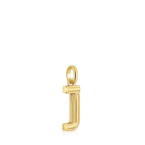 Medium 18kt gold plating over silver letter J Pendant TOUS Alphabet