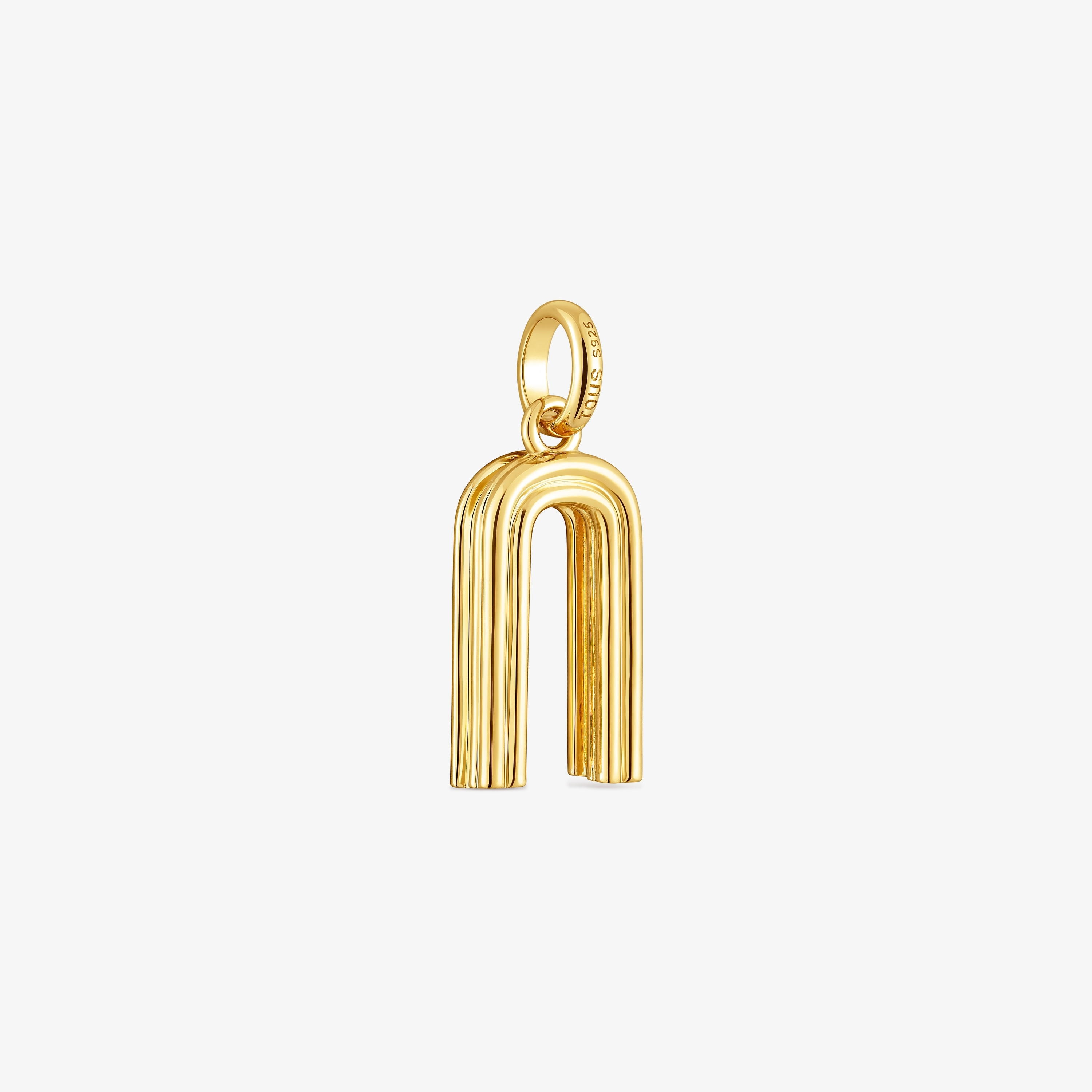 Medium 18K gold vermeil letter N Pendant TOUS Alphabet