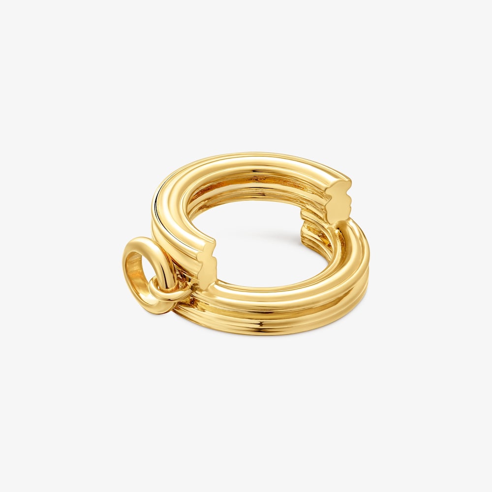 Stredne veľk&yacute; Pr&iacute;vesok s&nbsp;p&iacute;smenom O s&nbsp;18&nbsp;kt pozl&aacute;ten&iacute;m na striebre TOUS Alphabet